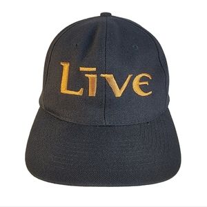 Vintage 90s Black Live Band SnapBack Hat